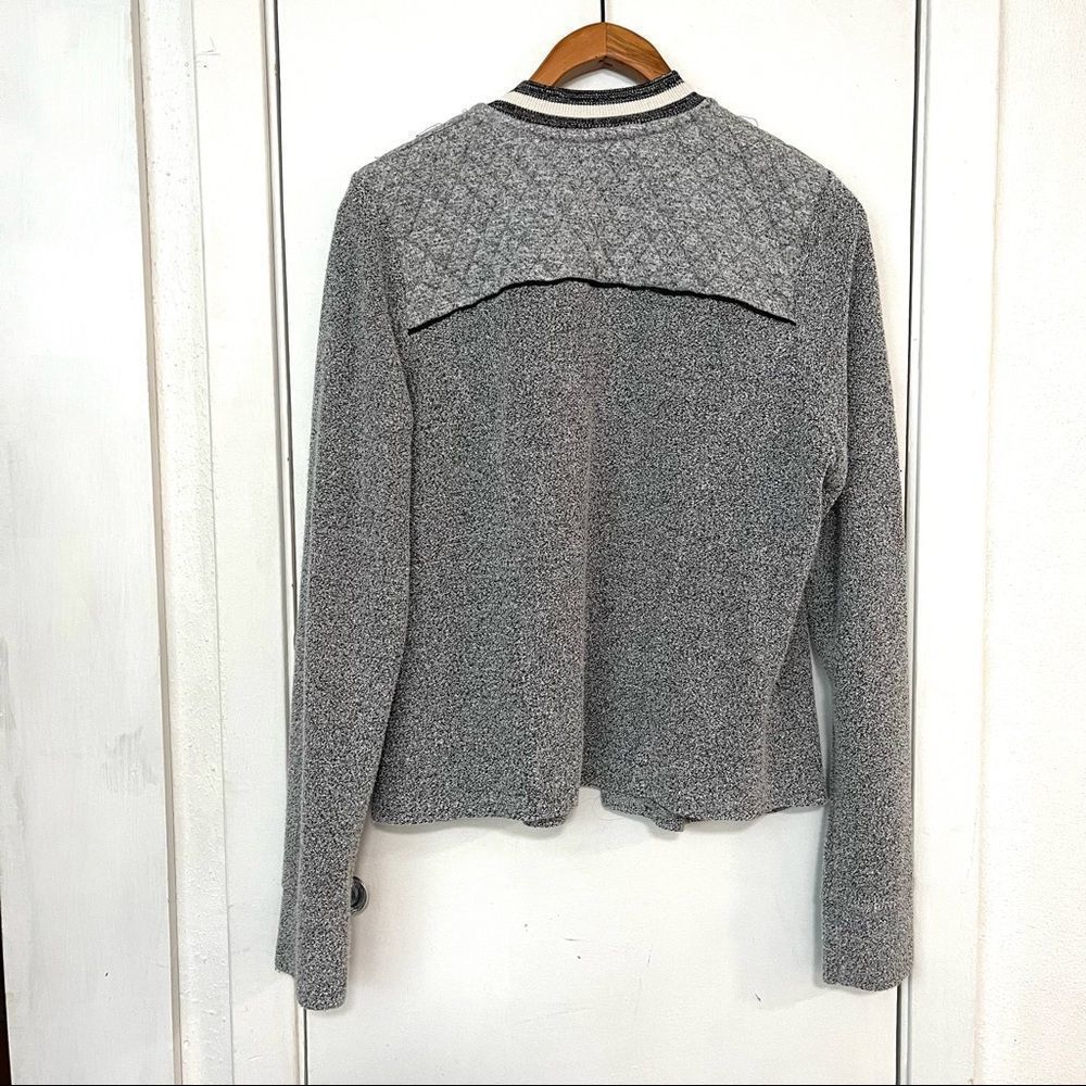 Dolan T - Shirt  tweed terry gray bomber jacket - Picture 3 of 10
